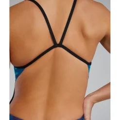 TYR Waveform Durafast Elite® Cutoutfit Badpak Dames - blauw/groen