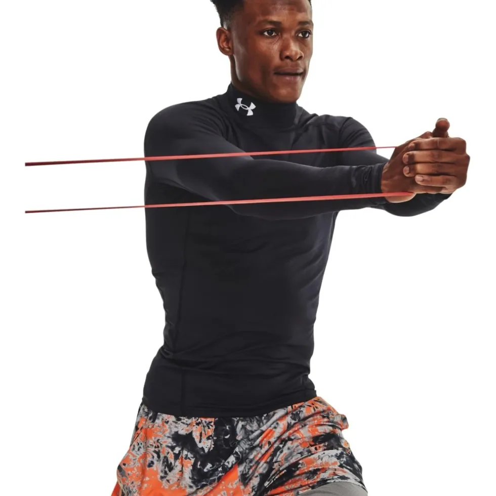 Under Armour ColdGear® Compression Mock Heren - Zwart / Wit