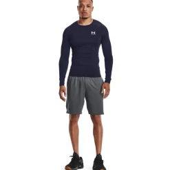 Under Armour HeatGear® Armour Shirt met Lange Mouwen Heren - Midnight Navy/White