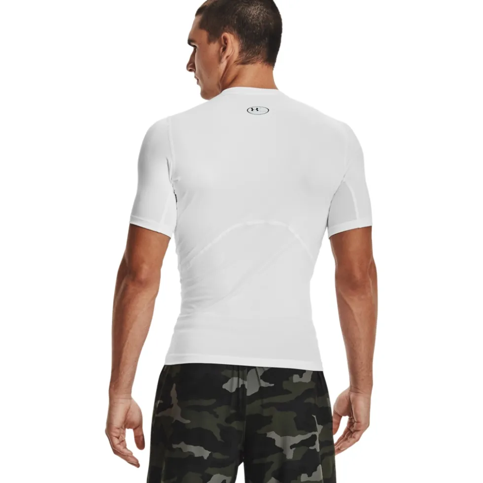 Under Armour HeatGear® Armour Shirt met korte mouwen heren - Wit/Zwart