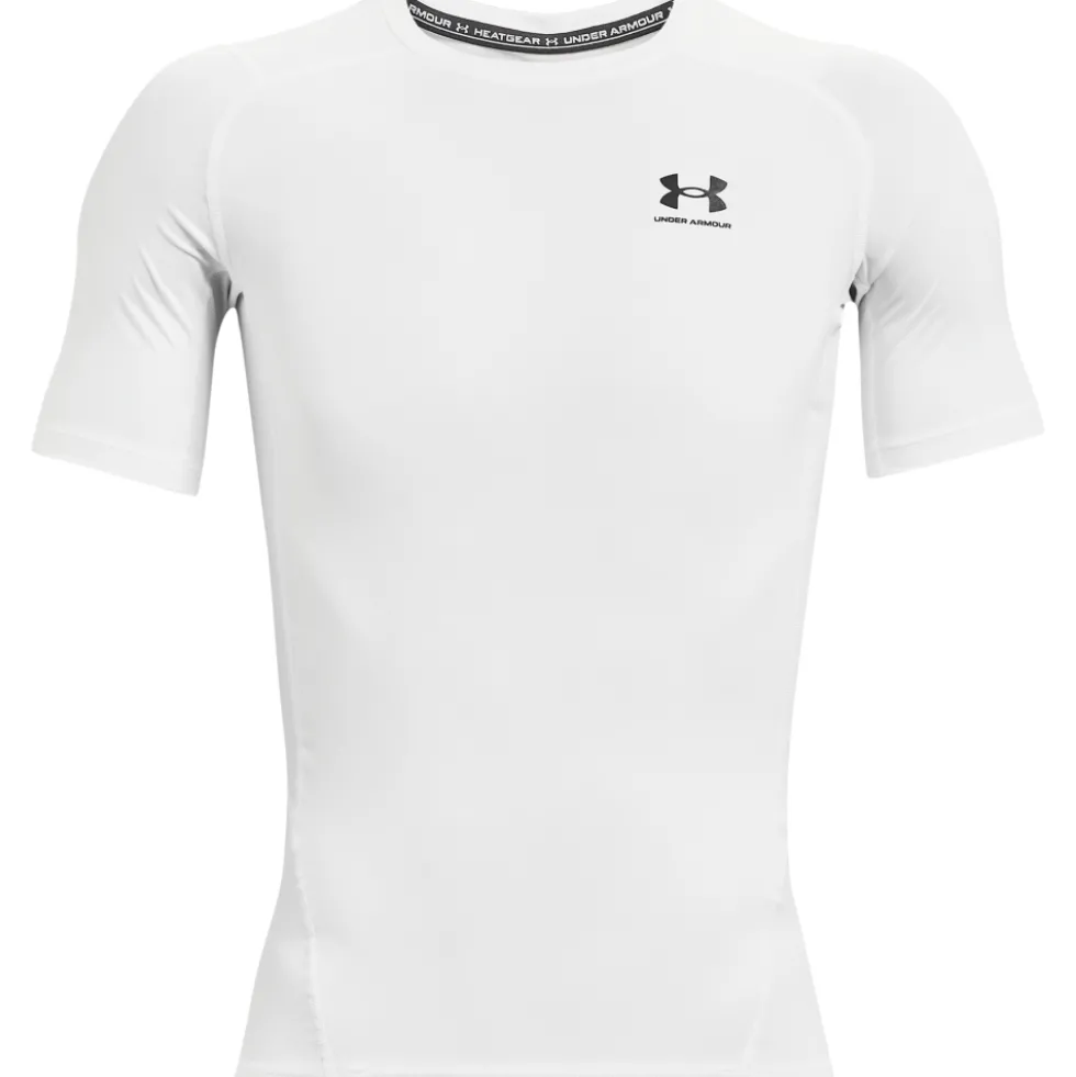Under Armour HeatGear® Armour Shirt met korte mouwen heren - Wit/Zwart