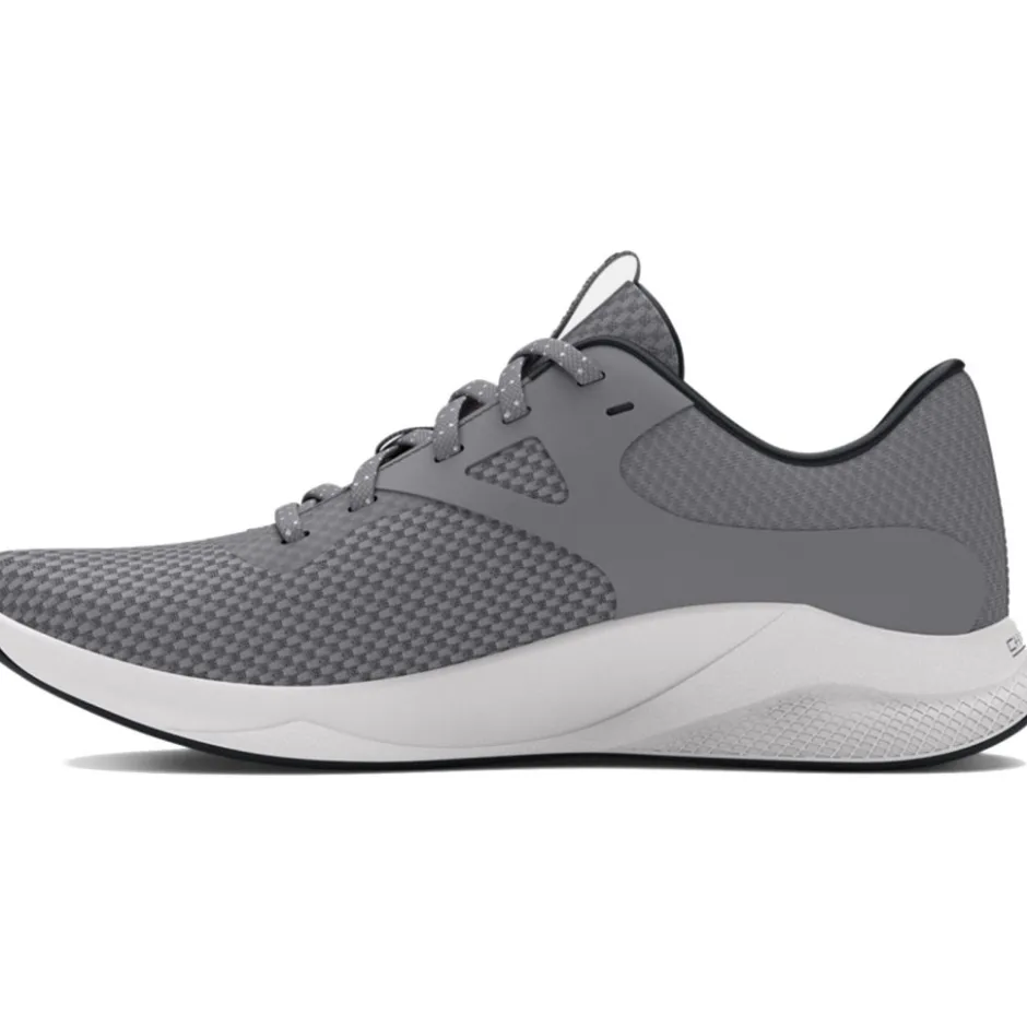 Fitness Schoenen|Schoenen < Under Armour UA Charged Aurora 2 Trainingsschoenen Dames - Titan Gray/Black/Metallic Coyote