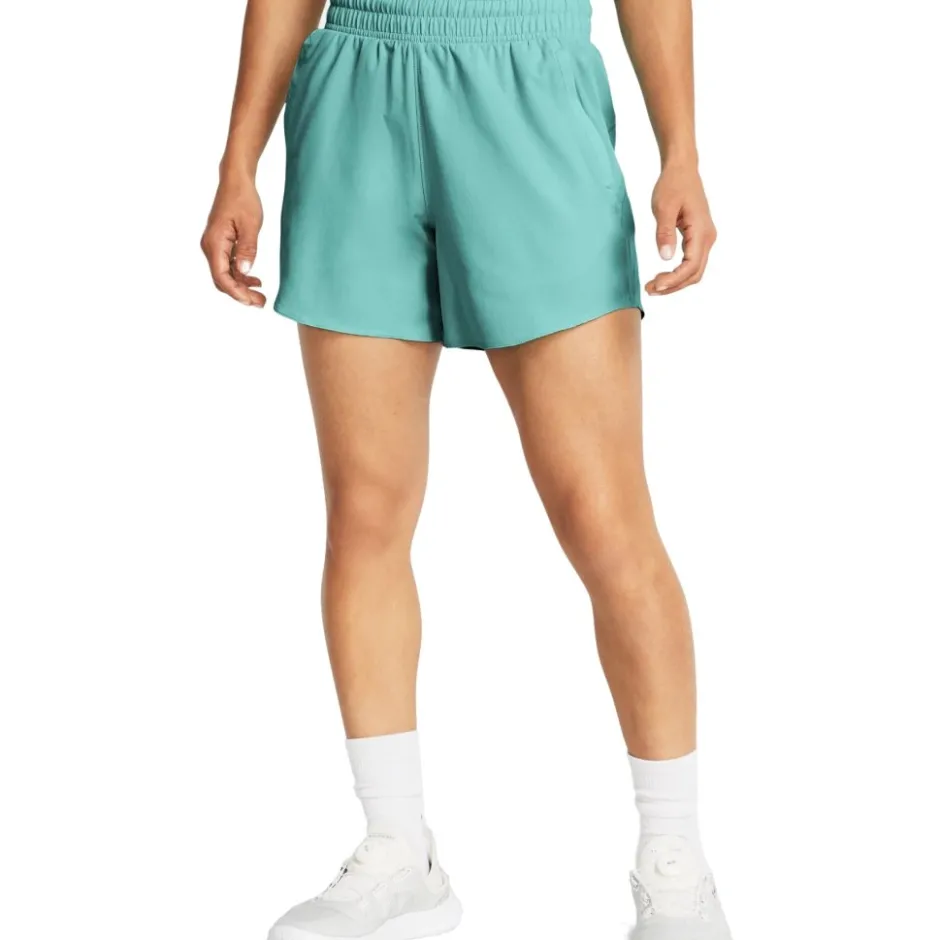 Broeken < Under Armour UA Flex Woven 13 cm Short Dames - Radial Turquoise/Radial Turquoise