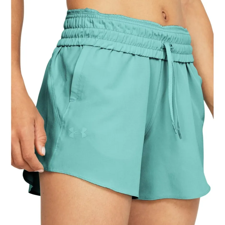 Broeken < Under Armour UA Flex Woven 13 cm Short Dames - Radial Turquoise/Radial Turquoise