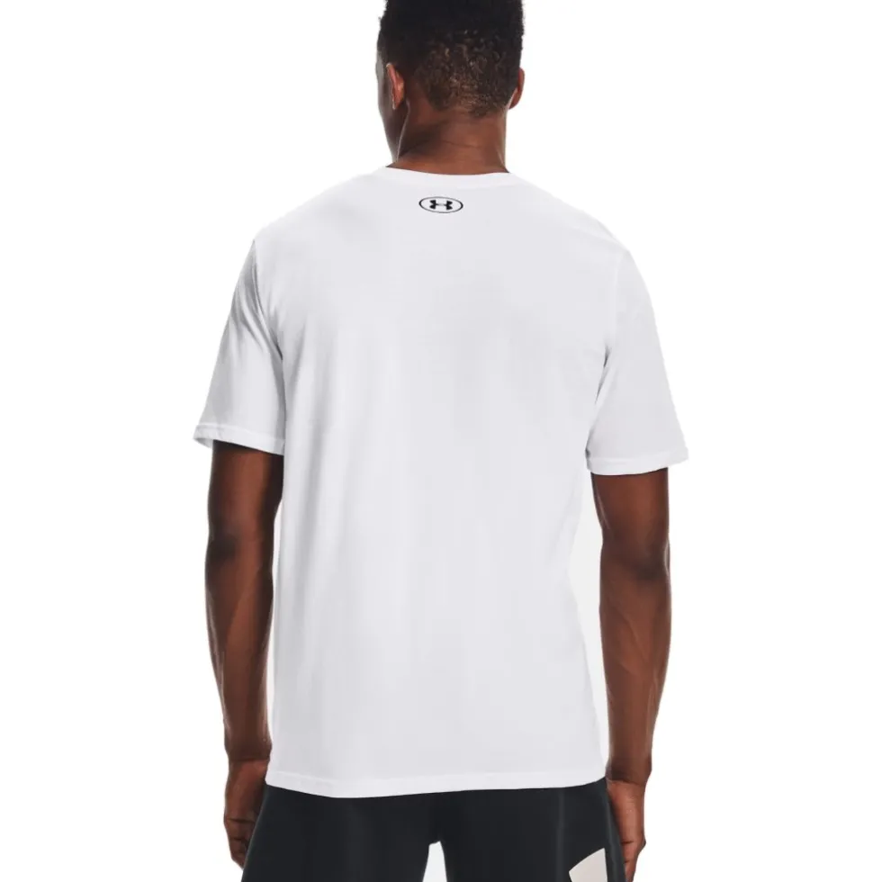 Under Armour UA Sportstyle Left Chest Shirt met korte mouwen heren - Wit/Zwart