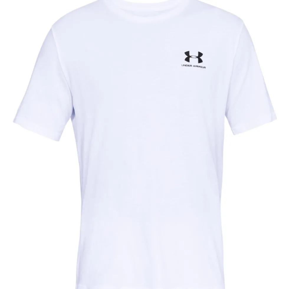 Under Armour UA Sportstyle Left Chest Shirt met korte mouwen heren - Wit/Zwart