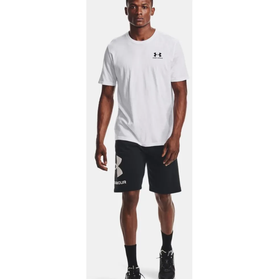 Under Armour UA Sportstyle Left Chest Shirt met korte mouwen heren - Wit/Zwart
