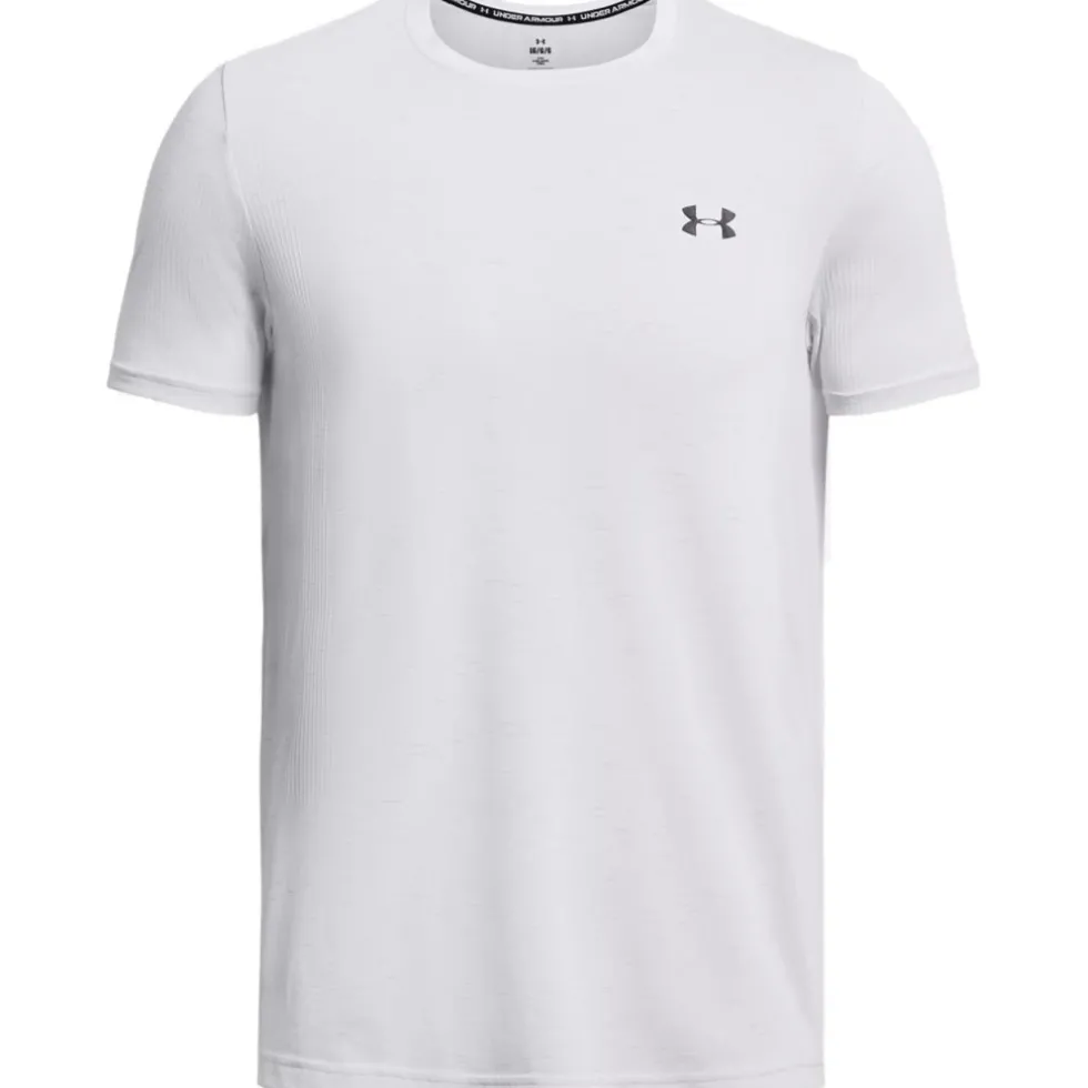 Under Armour UA Vanish Seamless Shirt met Korte Mouwen Heren - Wit/Zwart