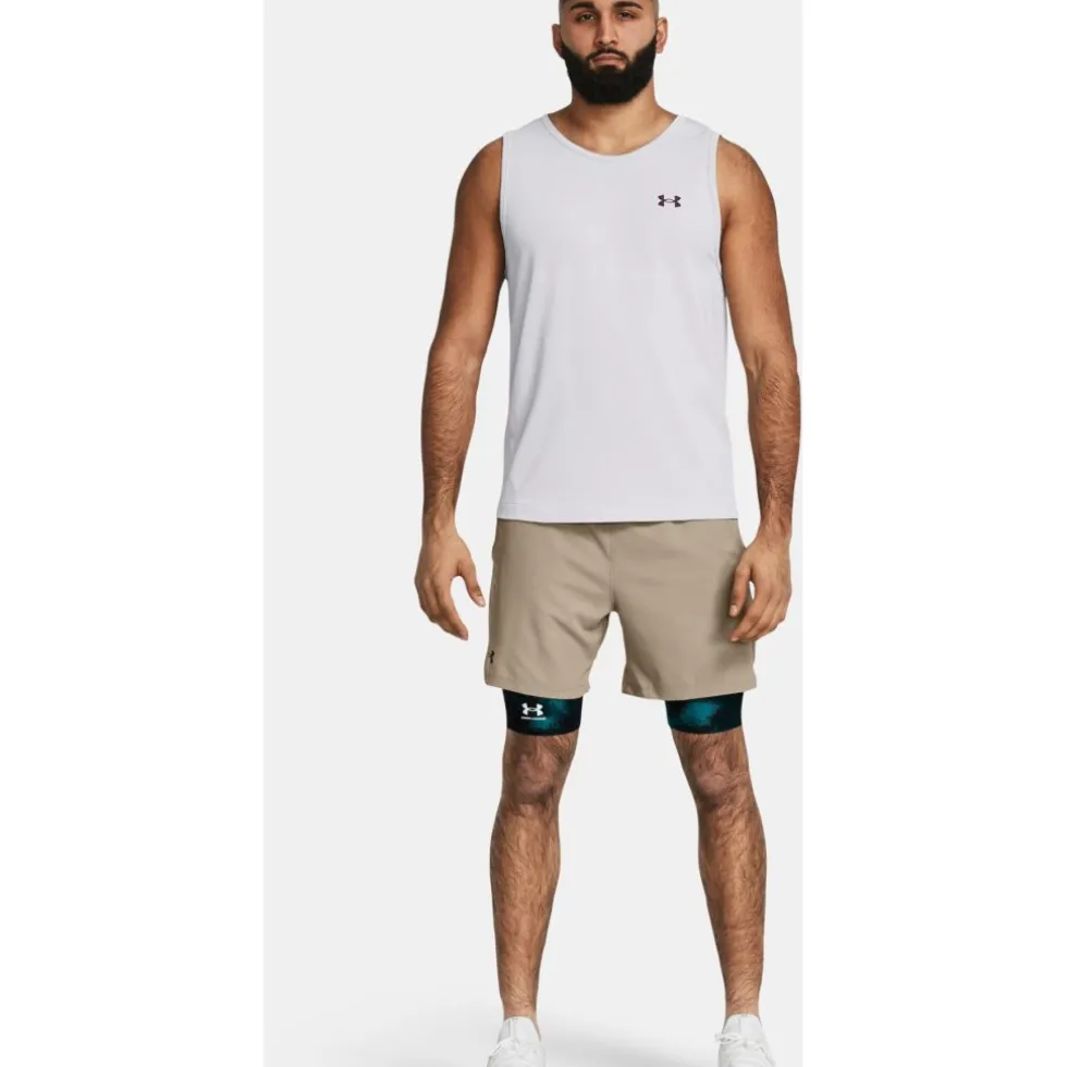 Under Armour UA Vanish Woven Shorts 15 cm Heren - Timberwolf Taupe/Black