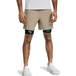 Under Armour UA Vanish Woven Shorts 15 cm Heren - Timberwolf Taupe/Black