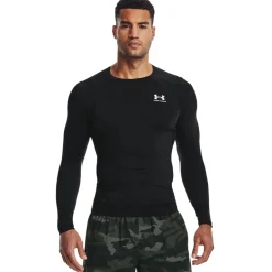 Under Armour HeatGear® Armour Shirt met Lange Mouwen Heren - Zwar/Wit