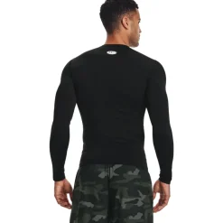 Under Armour HeatGear® Armour Shirt met Lange Mouwen Heren - Zwar/Wit