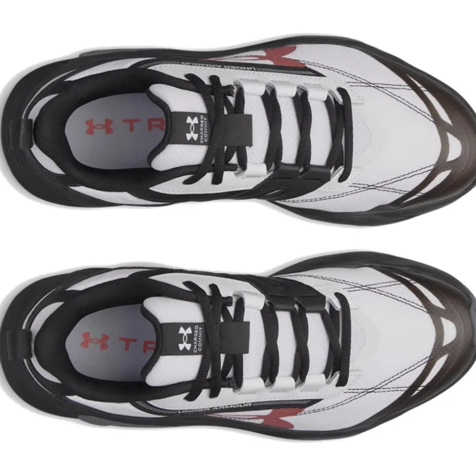 Under Armour UA Charged Commit TR 5 Hardloopschoenen Heren - White/Black/Venom Red