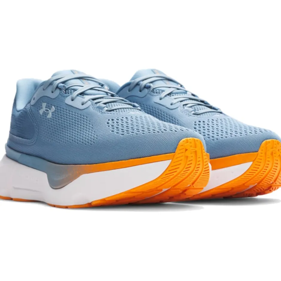 Hardloopschoenen Voor Op De Weg|Hardloopschoenen Heren < Under Armour UA Infinite Pro 2 Hardloopschoenen Heren - Blue Smoke/Squad Orange/Blue Calm