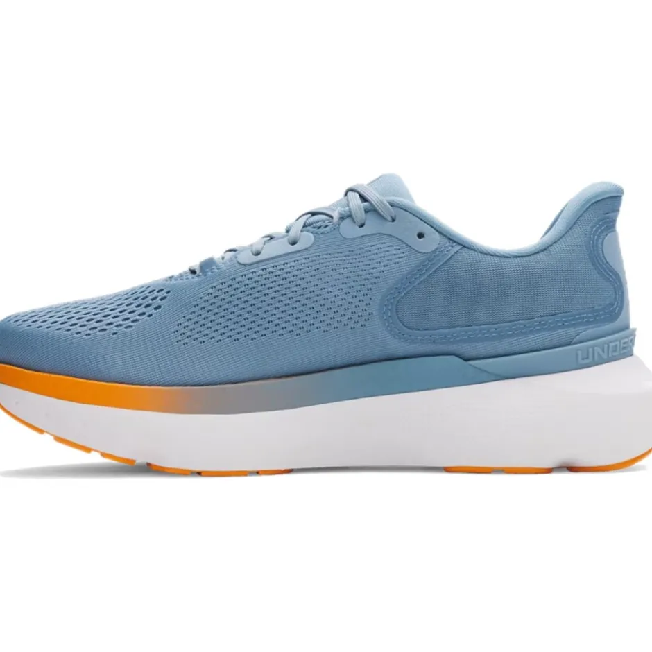 Hardloopschoenen Voor Op De Weg|Hardloopschoenen Heren < Under Armour UA Infinite Pro 2 Hardloopschoenen Heren - Blue Smoke/Squad Orange/Blue Calm