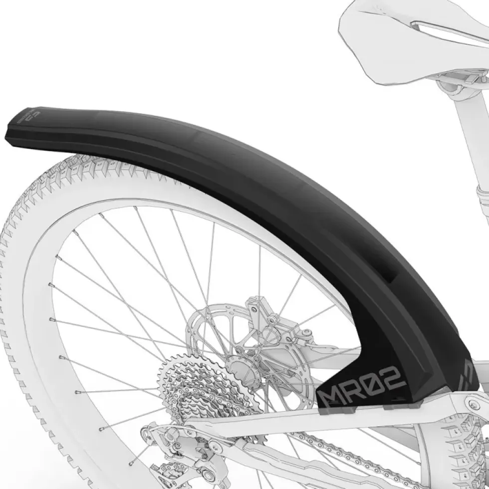 Unleazhed M02 + MR02 Spatbordbundel - ultimate black and matt glossy