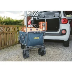 Uquip Buddy Foldable Beach Cart - petrol/grey