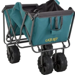 Uquip Buddy Foldable Beach Cart - petrol/grey