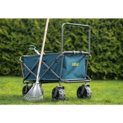 Uquip Buddy Foldable Beach Cart - petrol/grey