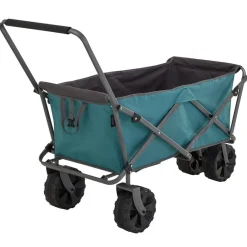 Uquip Buddy Foldable Beach Cart - petrol/grey