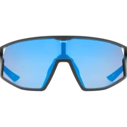 Uvex skyryse Fietsbril - black matt/mirror blue