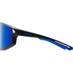 Uvex skyryse Fietsbril - black matt/mirror blue