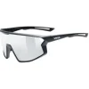 Uvex skyryse Fietsbril - black matt/mirror silver