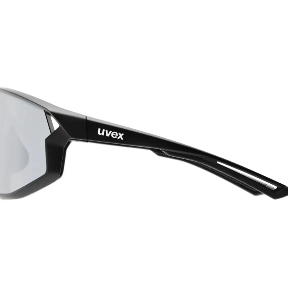 Uvex skyryse Fietsbril - black matt/mirror silver