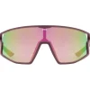 Uvex skyryse Fietsbril - burgundy matt/mirror rose