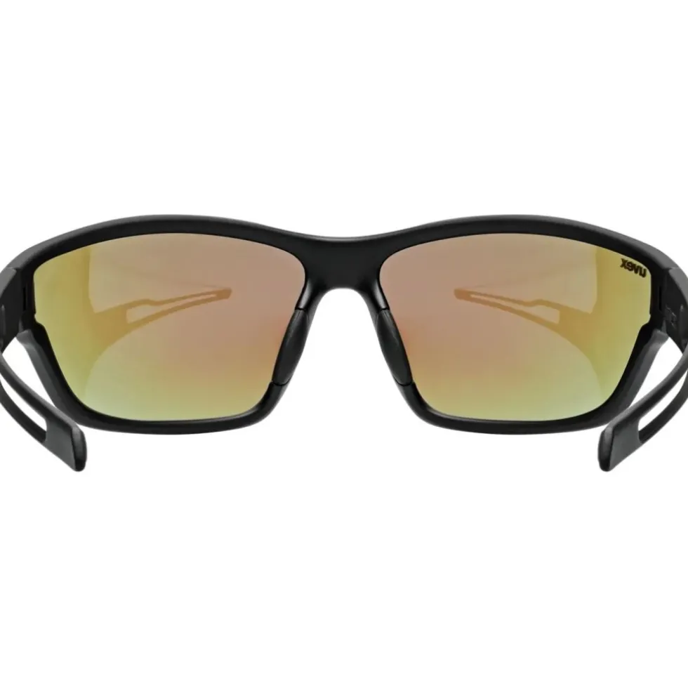 Uvex sportstyle 806 Fietsbril - black matt/mirror blue