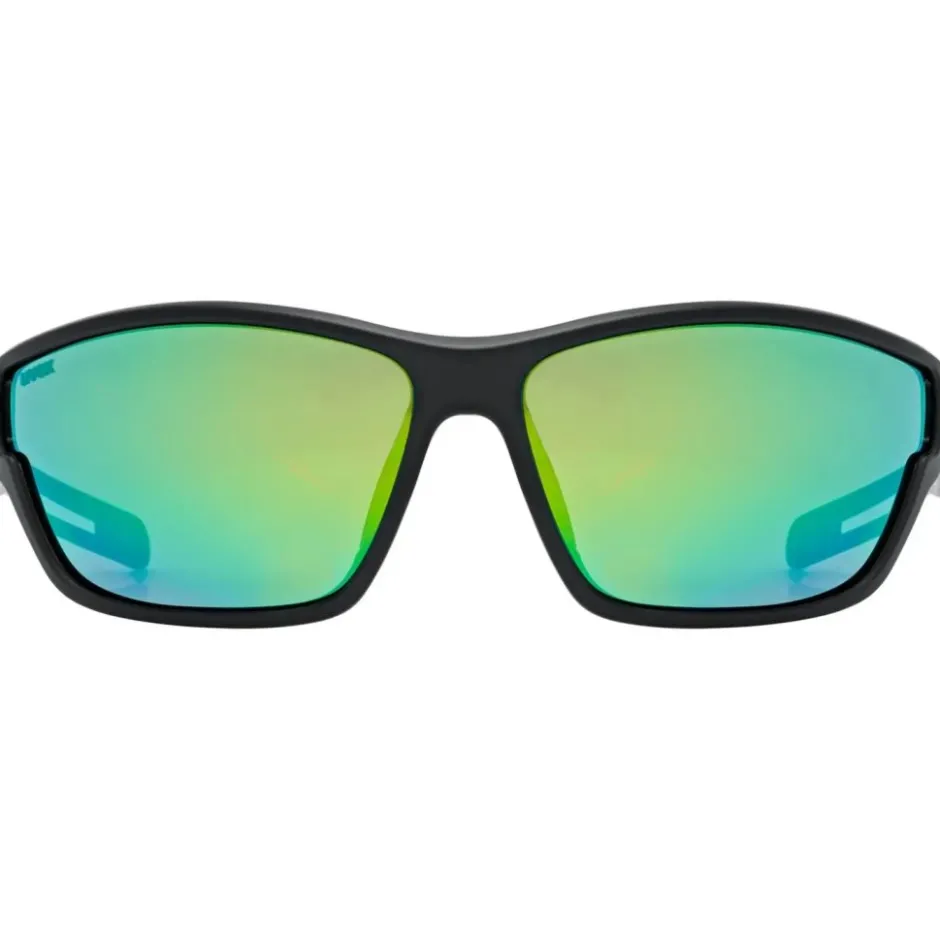 Alpine & Skibrillen < Uvex sportstyle 806 Fietsbril - black matt/mirror green