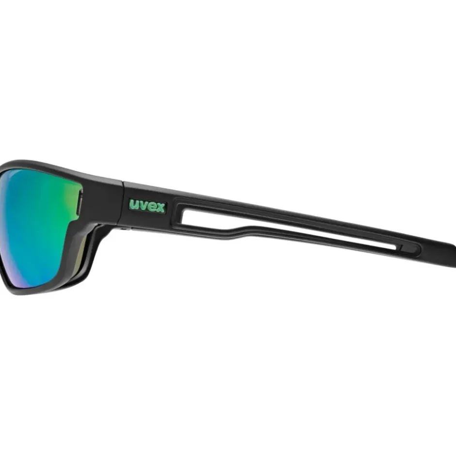 Alpine & Skibrillen < Uvex sportstyle 806 Fietsbril - black matt/mirror green