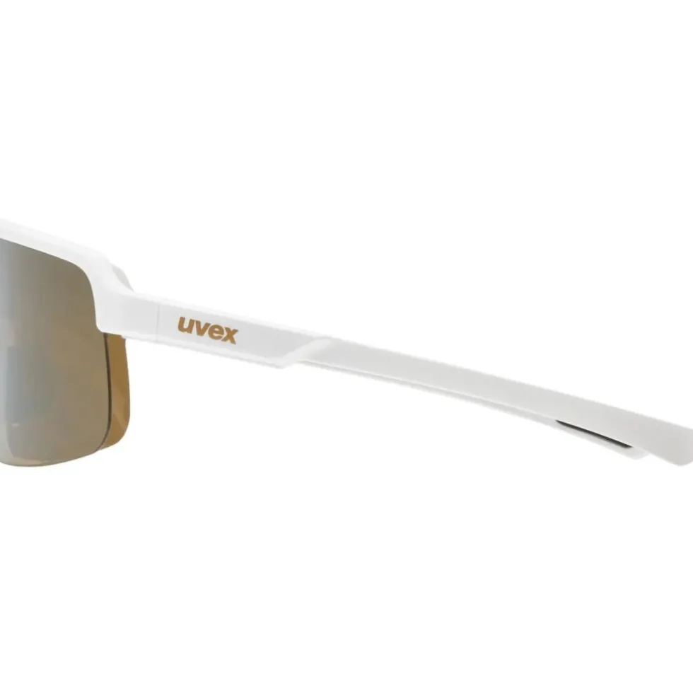 Uvex Dyrt Fietsbril - white matt/mirror gold