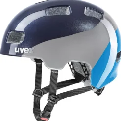 Uvex hlmt 4 Kinder-Fietshelm - deep space - blue wave