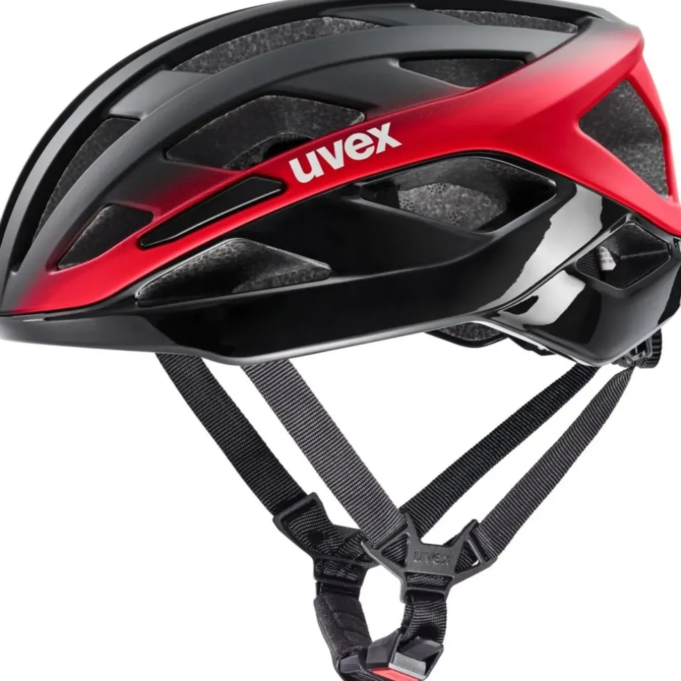 Uvex i-volute Fietshelm - black-red matt