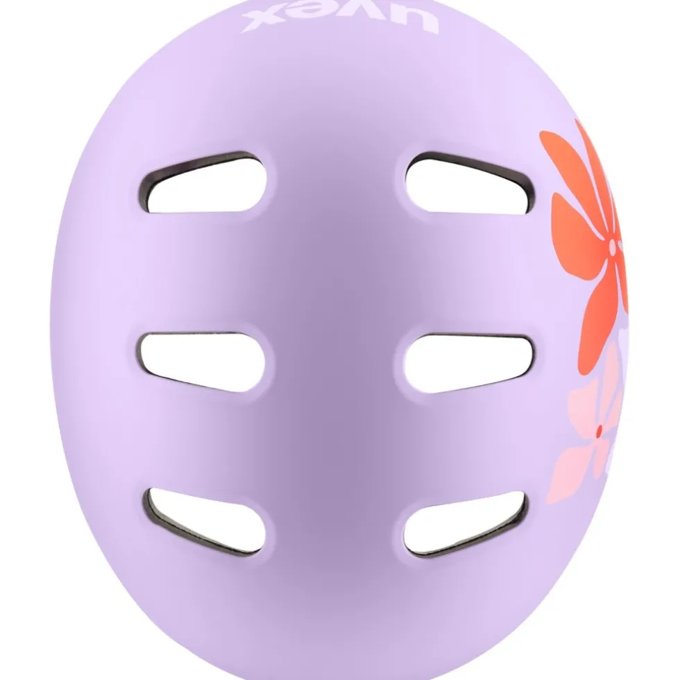 Uvex kid 4 style Kinder-fietshelm - flower lilac matt