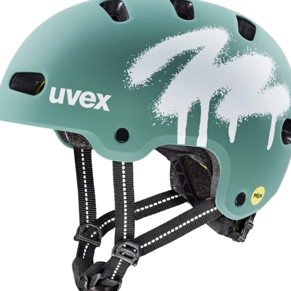 Uvex kid 4 style MIPS Kinder-fietshelm - spray sage green matt