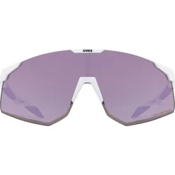 Racefietsbrillen < Uvex pace perform CV Bril - white matt/mirror pink colorvision