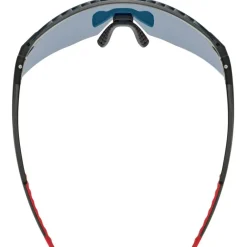Racefietsbrillen < Uvex pace stage Fietsbril - black matt/mirror red