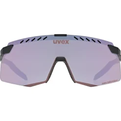Uvex pace stage s CV Fietsbril - black matt/mirror pink colorvision