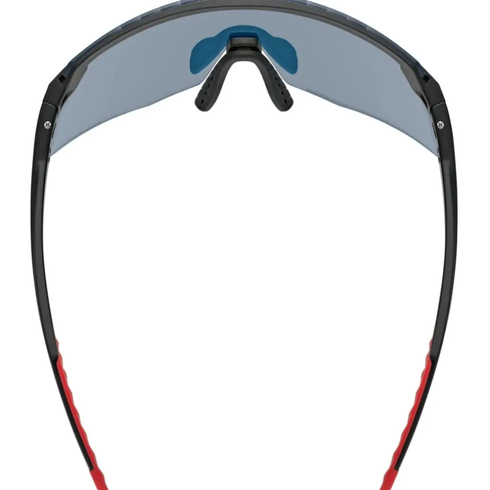 Uvex pace stage s Fietsbril - black matt/mirror red
