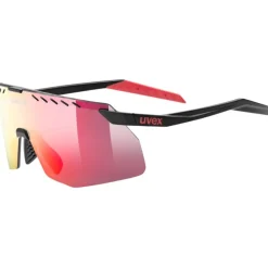 Uvex pace stage s Fietsbril - black matt/mirror red