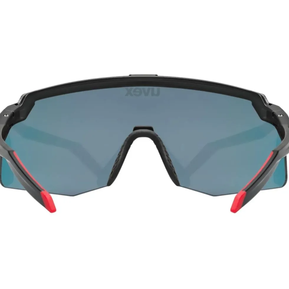 Uvex pace stage s Fietsbril - black matt/mirror red