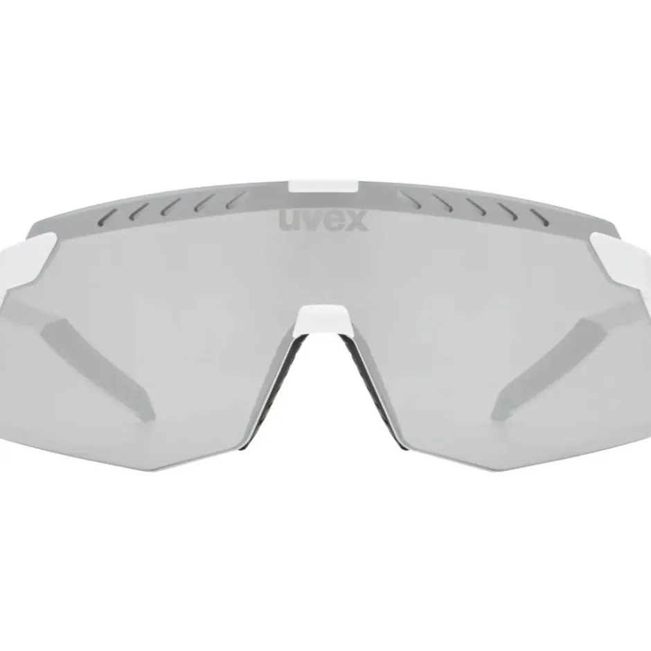 Racefietsbrillen < Uvex pace stage s Fietsbril - white matt/mirror silver