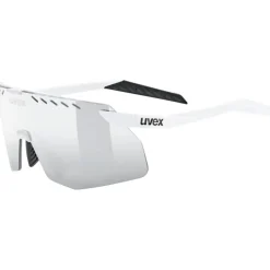 Racefietsbrillen < Uvex pace stage s Fietsbril - white matt/mirror silver