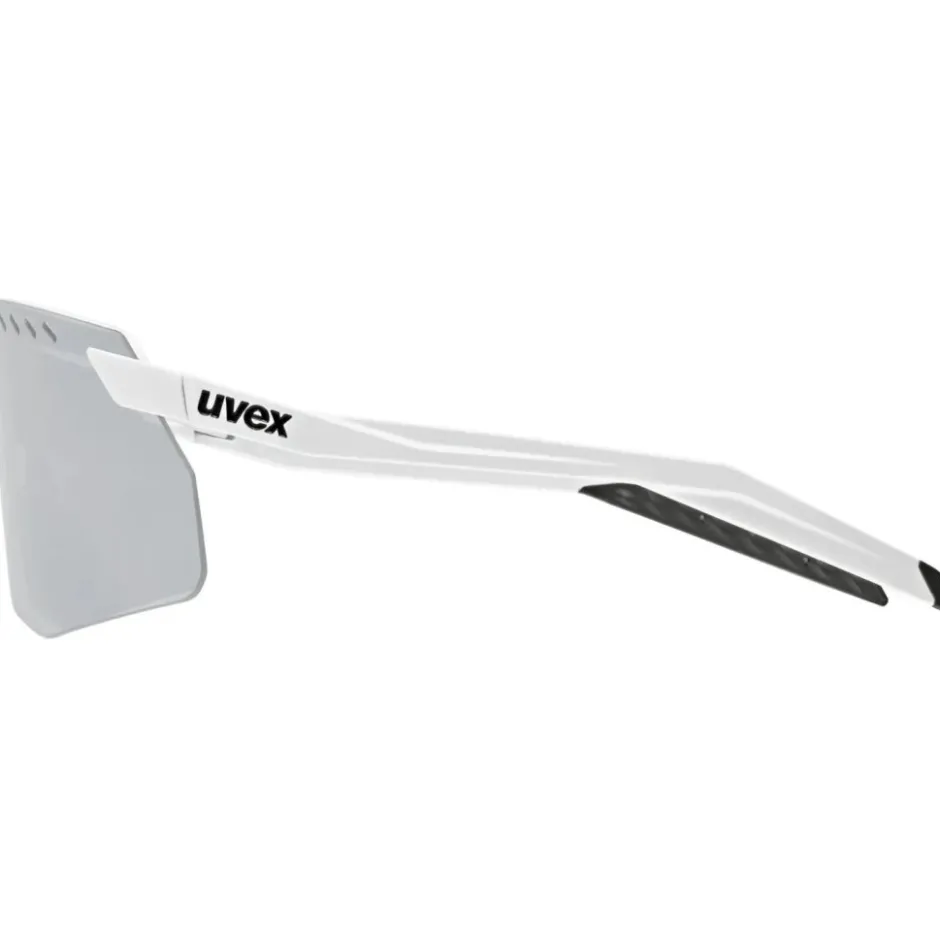 Racefietsbrillen < Uvex pace stage s Fietsbril - white matt/mirror silver