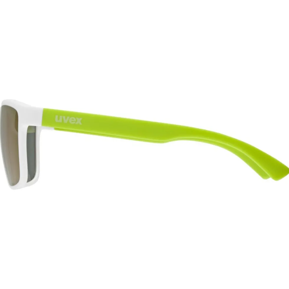 Uvex rookie Kinder Bril - white-lime matt/mirror green