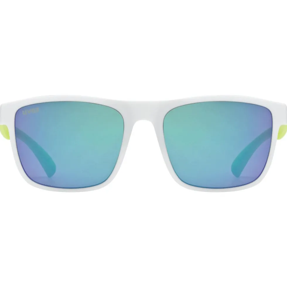 Uvex rookie Kinder Bril - white-lime matt/mirror green