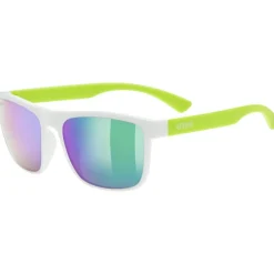 Uvex rookie Kinder Bril - white-lime matt/mirror green