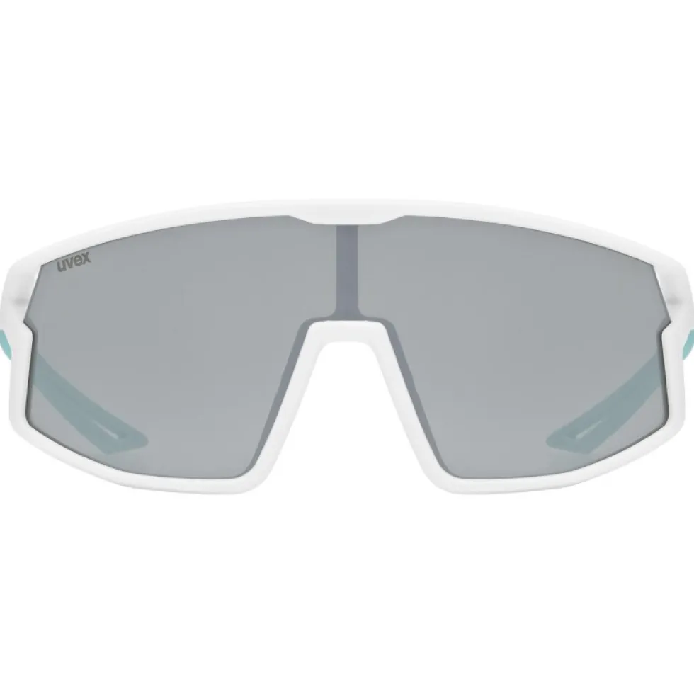 Uvex skyryse jr. Fietsbril kinderen - white-green/mirror silver